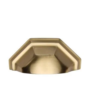 Heritage Brass Drawer Pull 89mm CTC Satin Brass Finish