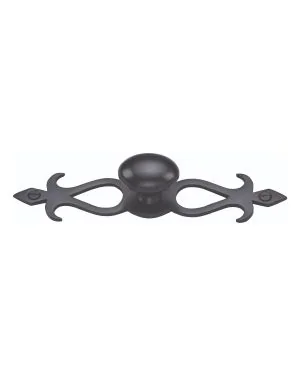 Heritage Brass Cabinet Knob Oval/Backplate Design 32mm Matt Black finish