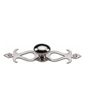 Heritage Brass Cabinet Knob Oval/Backplate Design 32mm Polished Nickel finish