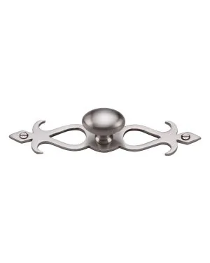 Heritage Brass Cabinet Knob Oval/Backplate Design 32mm Satin Nickel finish