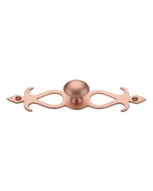 Heritage Brass Cabinet Knob Oval/Backplate Design 32mm Satin Rose Gold finish