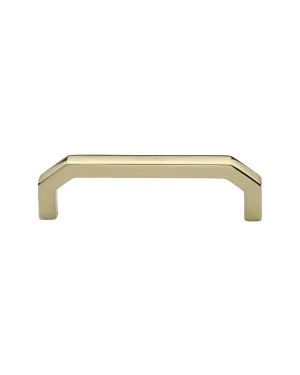 Heritage Brass Cabinet Pull Hex Angular Design 101mm CTC Polished Brass Finish