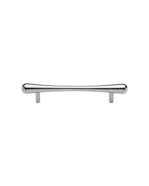 Heritage Brass Cabinet Pull T-Bar Raindrop Design 128mm CTC Polished Chrome Finish