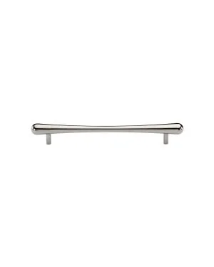 Heritage Brass Cabinet Pull T-Bar Raindrop Design 128mm CTC Polished Nickel Finish