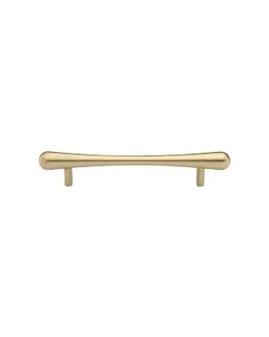 Heritage Brass Cabinet Pull T-Bar Raindrop Design 128mm CTC Satin Brass Finish