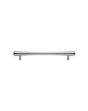 Heritage Brass Cabinet Pull T-Bar Raindrop Design 128mm CTC Satin Chrome Finish
