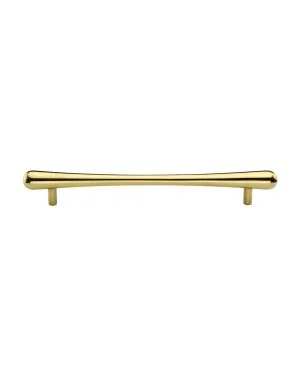 Heritage Brass Cabinet Pull T-Bar Raindrop Design 192mm CTC Polished Brass Finish