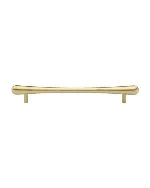 Heritage Brass Cabinet Pull T-Bar Raindrop Design 192mm CTC Satin Brass Finish