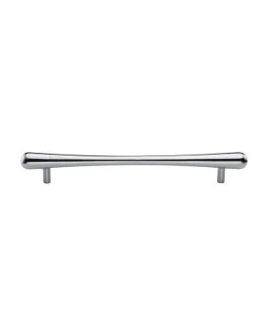 Heritage Brass Cabinet Pull T-Bar Raindrop Design 192mm CTC Satin Chrome Finish
