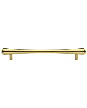Heritage Brass Cabinet Pull T-Bar Raindrop Design 256mm CTC Polished Brass Finish