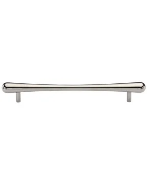 Heritage Brass Cabinet Pull T-Bar Raindrop Design 256mm CTC Polished Nickel Finish