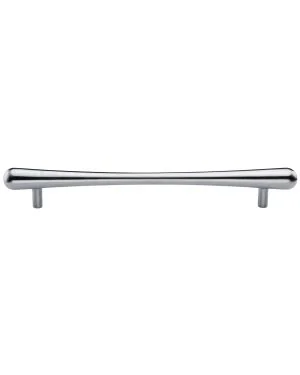 Heritage Brass Cabinet Pull T-Bar Raindrop Design 256mm CTC Satin Chrome Finish