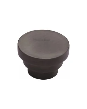 Heritage Brass Cabinet Knob Round Stepped Design 32mm Matt Bronze finish