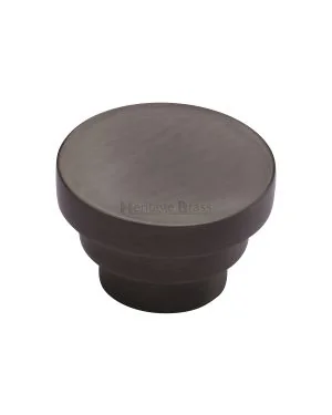 Heritage Brass Cabinet Knob Round Stepped Design 38mm Matt Bronze finish
