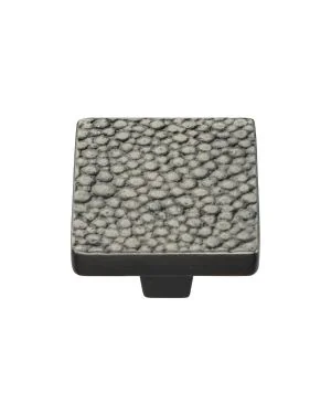 Heritage Brass Cabinet Knob Square Stingray Design 32mm Aged Nickel finish