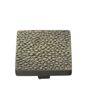 Heritage Brass Cabinet Knob Square Stingray Design 38mm Aged Brass finish