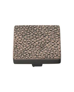 Heritage Brass Cabinet Knob Square Stingray Design 38mm Aged Copper finish