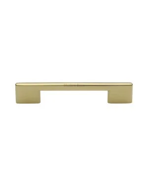 Heritage Brass Cabinet Pull Slim Metro Design 128mm CTC Polished Brass finish
