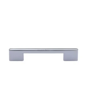 Heritage Brass Cabinet Pull Slim Metro Design 128mm CTC Polished Chrome finish