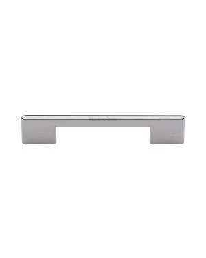 Heritage Brass Cabinet Pull Slim Metro Design 128mm CTC Polished Nickel finish