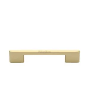 Heritage Brass Cabinet Pull Slim Metro Design 128mm CTC Satin Brass finish