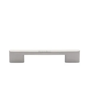 Heritage Brass Cabinet Pull Slim Metro Design 128mm CTC Satin Nickel finish