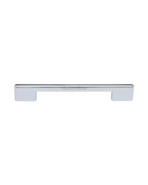 Heritage Brass Cabinet Pull Slim Metro Design 160mm CTC Polished Chrome finish