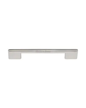 Heritage Brass Cabinet Pull Slim Metro Design 160mm CTC Polished Nickel finish