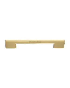 Heritage Brass Cabinet Pull Slim Metro Design 160mm CTC Satin Brass finish