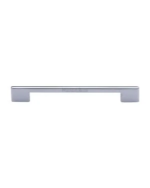 Heritage Brass Cabinet Pull Slim Metro Design 192mm CTC Polished Chrome finish