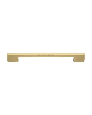 Heritage Brass Cabinet Pull Slim Metro Design 192mm CTC Satin Brass finish