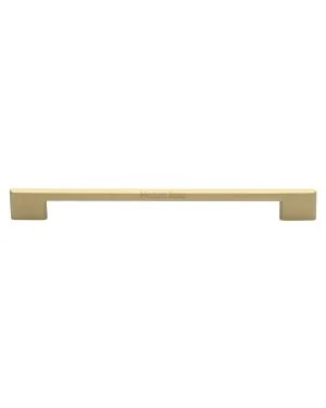 Heritage Brass Cabinet Pull Slim Metro Design 256mm CTC Satin Brass finish