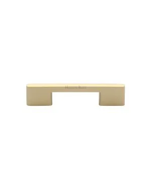 Heritage Brass Cabinet Pull Slim Metro Design 96mm CTC Satin Brass finish