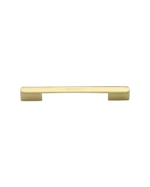 Heritage Brass Cabinet Pull Bridge Design 96mm CTC Polished Brass Finish
