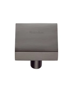 Heritage Brass Cabinet Knob Square Design 32mm Matt Bronze finish