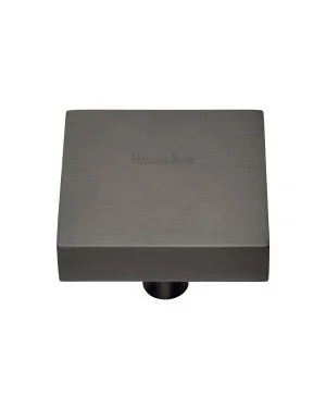 Heritage Brass Cabinet Knob Square Design 38mm Matt Bronze finish