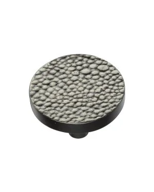 Heritage Brass Cabinet Knob Round Stingray Design 38mm Aged Nickel finish