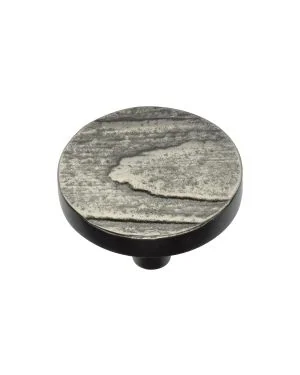 Heritage Brass Cabinet Knob Round Pine Design 38mm Aged Nickel finish
