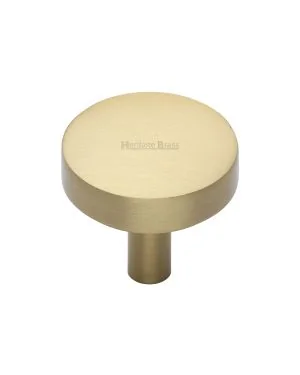 Heritage Brass Cabinet Knob Tayo Design 32mm Satin Brass finish