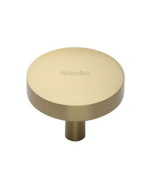 Heritage Brass Cabinet Knob Tayo Design 38mm Satin Brass finish