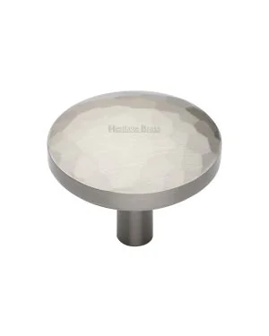Heritage Brass Cabinet Knob Hammered Design 38mm Satin Nickel finish
