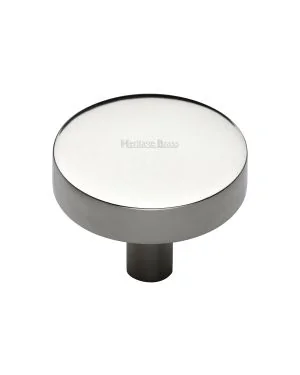 Heritage Brass Cabinet Knob Disc Design 32mm Polished Nickel finish