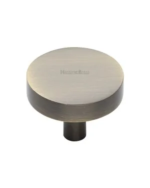 Heritage Brass Cabinet Knob Disc Design 38mm Antique Brass finish