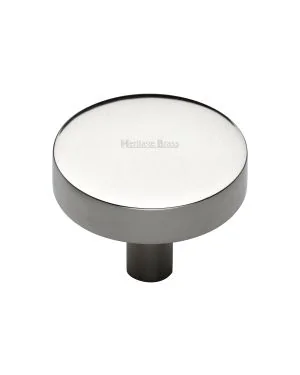 Heritage Brass Cabinet Knob Disc Design 38mm Polished Nickel finish