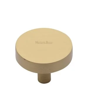 Heritage Brass Cabinet Knob Disc Design 38mm Satin Brass finish