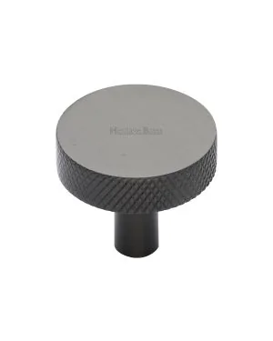 Heritage Brass Cabinet Knob Knurled Disc Design 32mm Matt Bronze finish