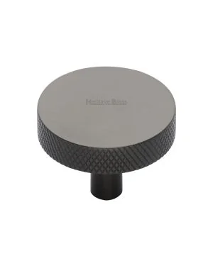 Heritage Brass Cabinet Knob Knurled Disc Design 38mm Matt Bronze finish