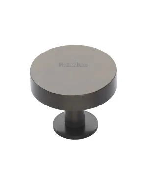 Heritage Brass Cabinet Knob Disc Design with Base 32mm Matt Bronze finish