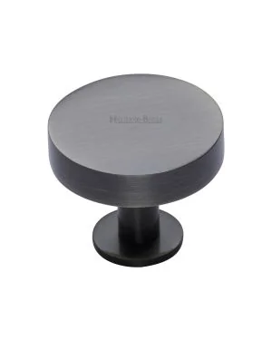 Heritage Brass Cabinet Knob Disc Design with Base 38mm Matt Bronze finish