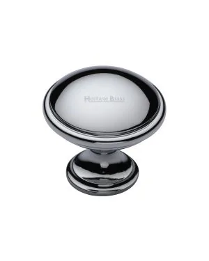 Heritage Brass Cabinet Knob Domed Design 32mm Polished Chrome finish